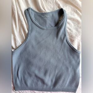 Love Tree Blue Ribbed Tank